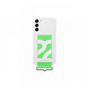 Husa Originala Samsung Galaxy S22 Plus Silicone Cover with Strap White Husa Originala Samsung Galaxy S22 Plus Silicone Cover with Strap White