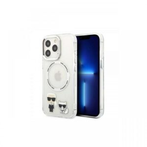 Husa Magsafe iPhone 13 Pro Max Karl Lagerfeld Karl & Choupette Transparent Husa Magsafe iPhone 13 Pro Max Karl Lagerfeld Karl & Choupette Transparent