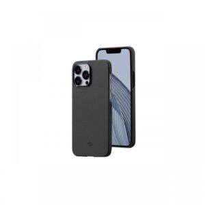 Husa iPhone 14 Pro Pitaka MagEZ 3 Aramida 600D, MagSafe Negru / Gri Husa iPhone 14 Pro Pitaka MagEZ 3 Aramida 600D, MagSafe Negru / Gri