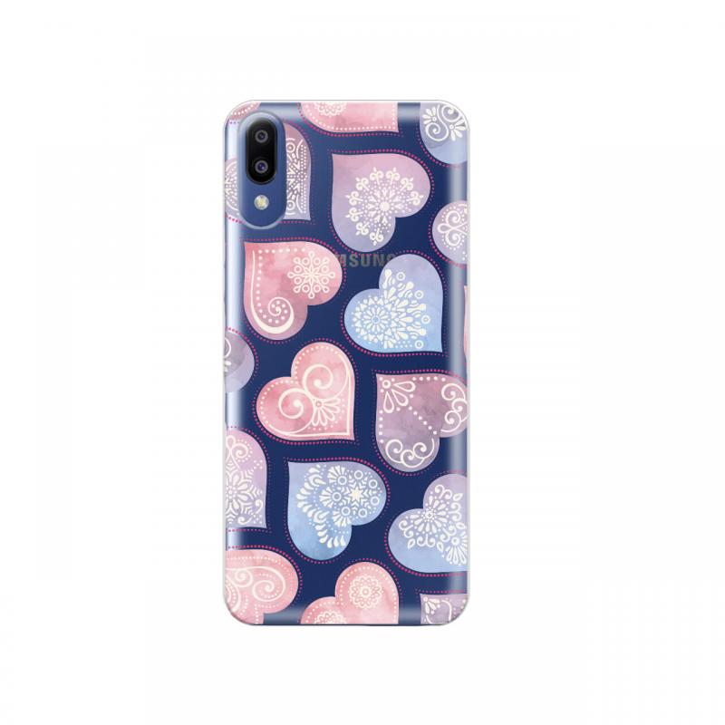 Husa Samsung Galaxy M10 Lemontti Silicon Art Hearts Husa Samsung Galaxy M10 Lemontti Silicon Art Hearts