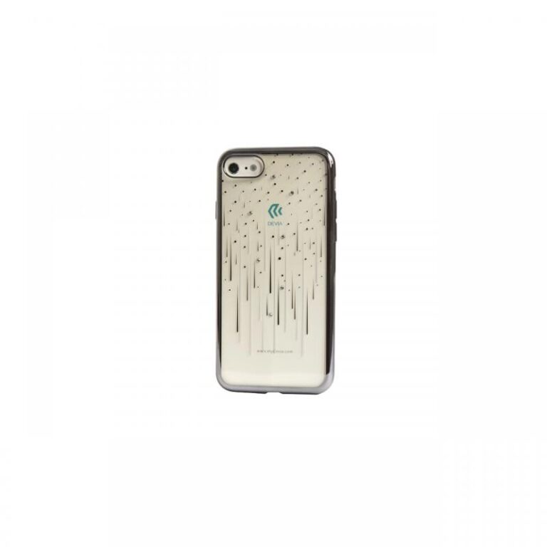 Husa iPhone 7/8/SE2020/SE2022 Devia Silicon Meteor Gun Black (Cristale Swarovski®)