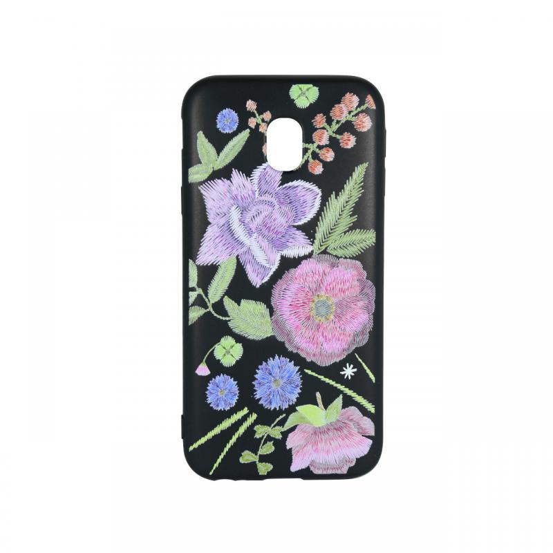 Husa Samsung Galaxy J5 (2017) Just Must Silicon Printed Embroidery Pink Flowers Husa Samsung Galaxy J5 (2017) Just Must Silicon Printed Embroidery Pink Flowers