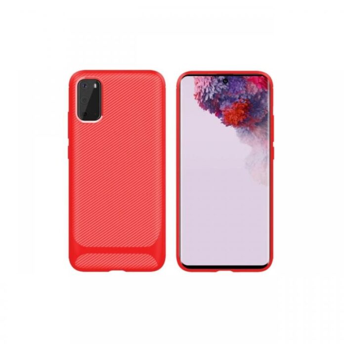 Husa Samsung Galaxy S20 Enkay Carbon Fiber Red Husa Samsung Galaxy S20 Enkay Carbon Fiber Red