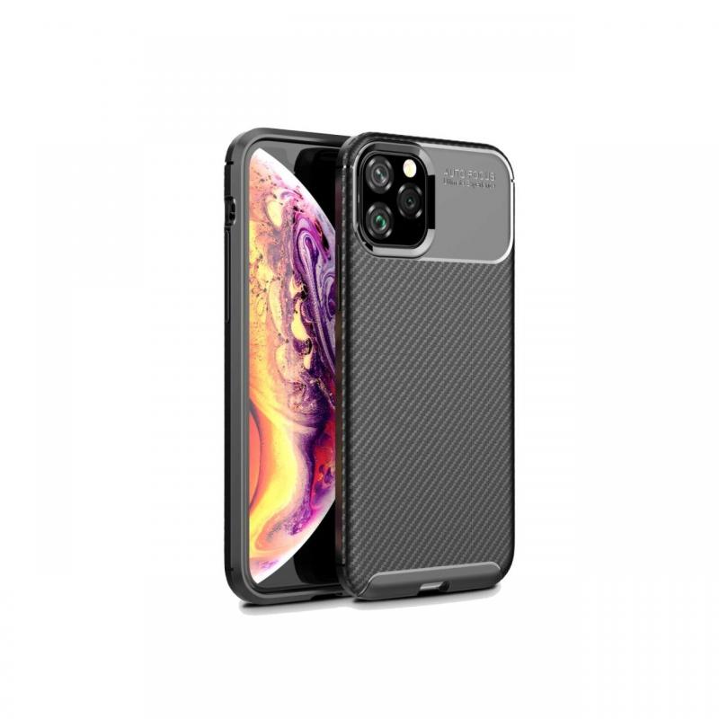 Husa iPhone 11 Pro Lemontti Carbon Fiber Texture Shockproof Black Husa iPhone 11 Pro Lemontti Carbon Fiber Texture Shockproof Black