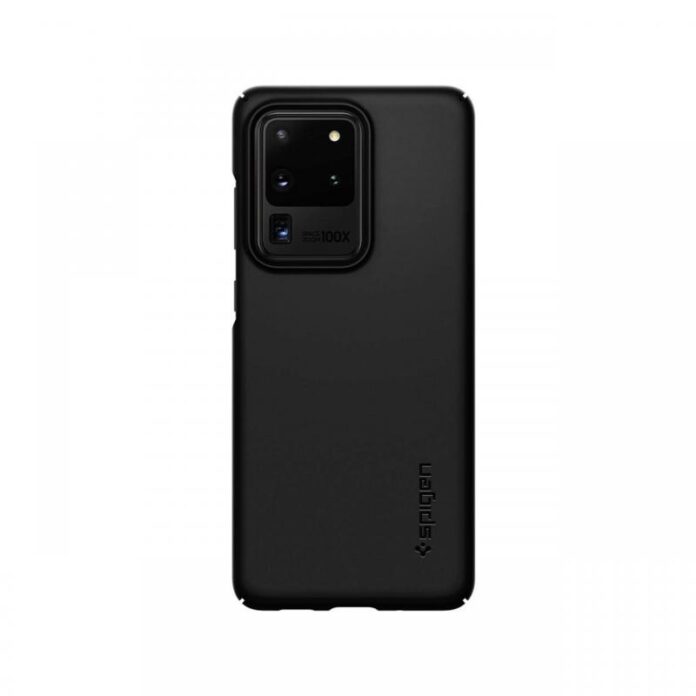 Husa Samsung Galaxy S20 Ultra Spigen Thin Fit Black Husa Samsung Galaxy S20 Ultra Spigen Thin Fit Black