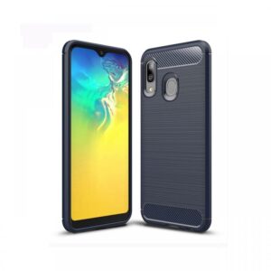 Husa Samsung Galaxy A20e Lemontti Brushed Texture Carbon Fiber Navy Blue Husa Samsung Galaxy A20e Lemontti Brushed Texture Carbon Fiber Navy Blue