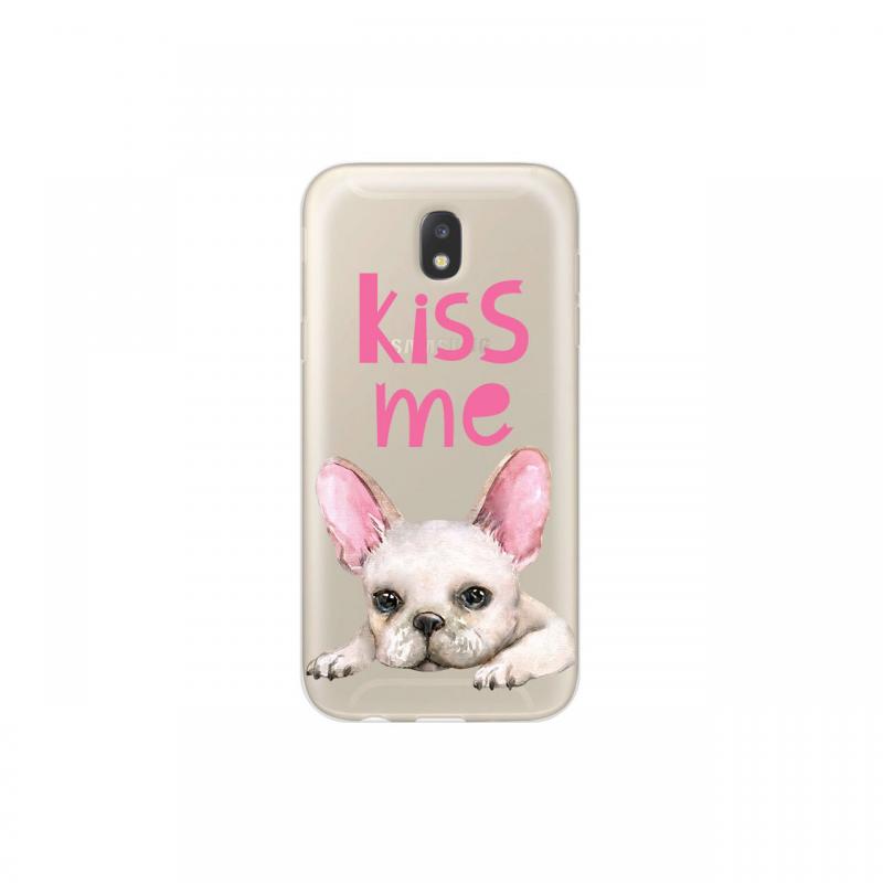 Husa Samsung Galaxy J5 (2017) Lemontti Silicon Art Pug Kiss Husa Samsung Galaxy J5 (2017) Lemontti Silicon Art Pug Kiss