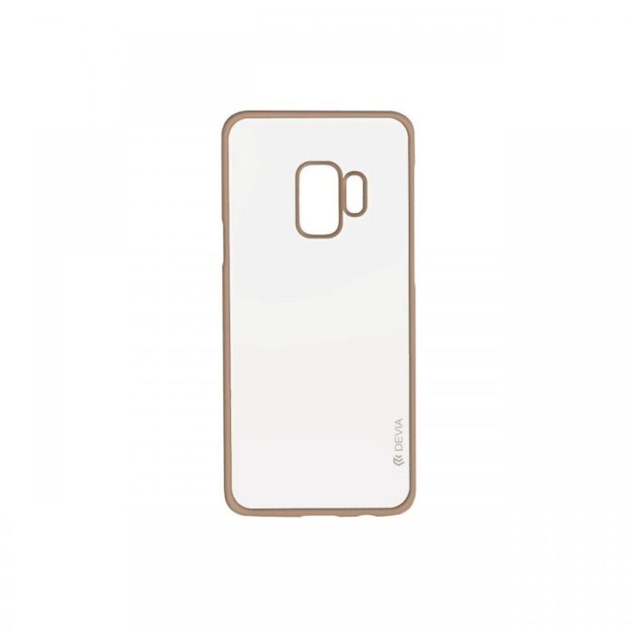 Husa Samsung Galaxy S9 G960 Devia Silicon Glitter Soft Champagne Gold (margini electroplacate)