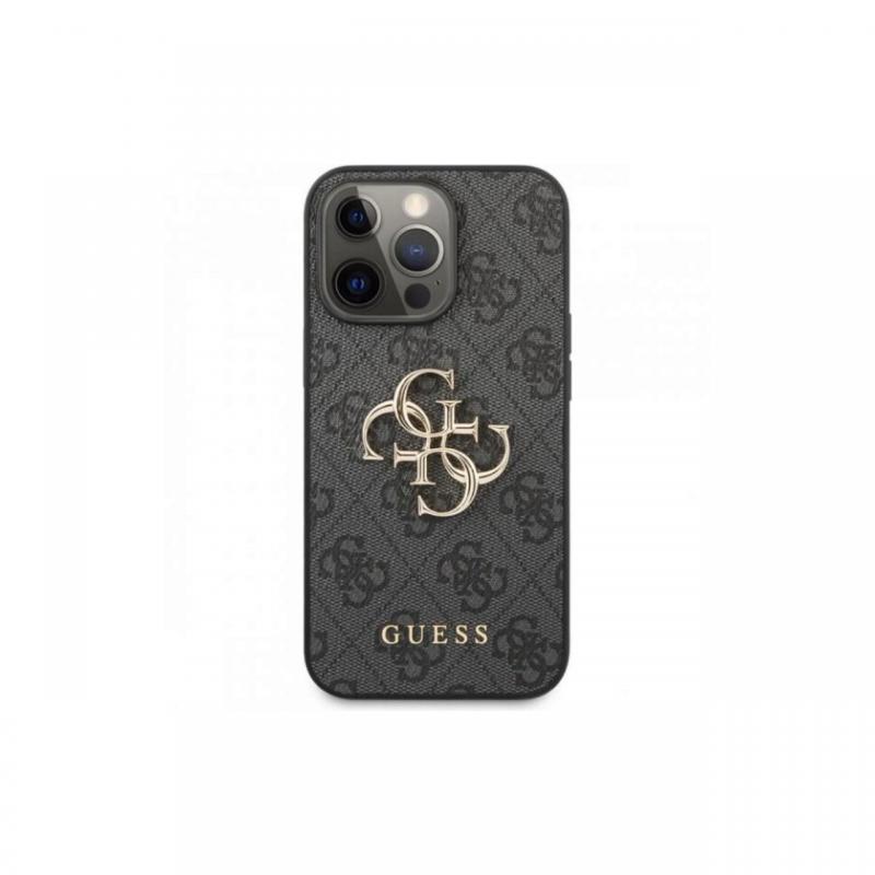 Husa iPhone 13 Pro Guess PU 4G Metal Logo Gri Husa iPhone 13 Pro Guess PU 4G Metal Logo Gri