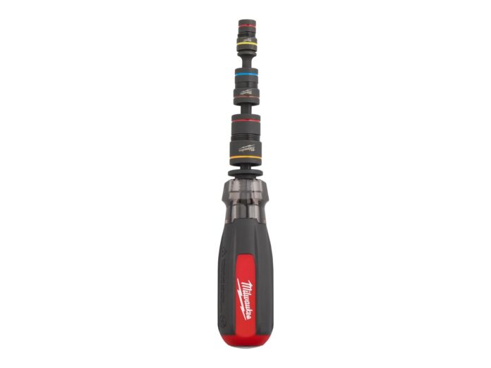 Surubelnita 6 in 1 cu impact Milwaukee, 3 capete SHOCKWAVE, maner ergonomic anti-cojire, 4932498179