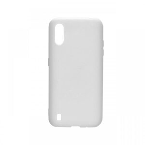 Husa Samsung Galaxy A01 Lemontti Silicon Silky Semitransparent Alb Husa Samsung Galaxy A01 Lemontti Silicon Silky Semitransparent Alb