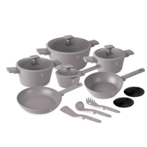 Set Oale si tigai 15 piese, antiaderente Taupe Collection Berlinger Haus BH 8111 Set Oale si tigai 15 piese, antiaderente Taupe Collection Berlinger Haus BH 8111