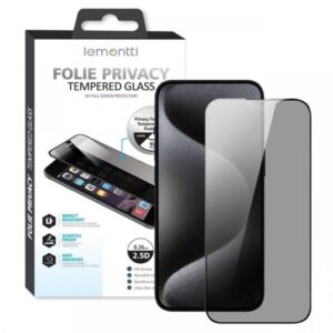 Lemontti Folie Sticla Privacy Full Fit iPhone 15 Plus Negru Lemontti Folie Sticla Privacy Full Fit iPhone 15 Plus Negru