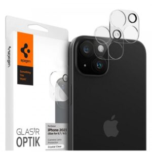 Spigen Folie Sticla Camera Glass tR Optik iPhone 15 / 15 Plus Crystal Clear (2 buc/pachet) Spigen Folie Sticla Camera Glass tR Optik iPhone 15 / 15 Plus Crystal Clear (2 buc/pachet)