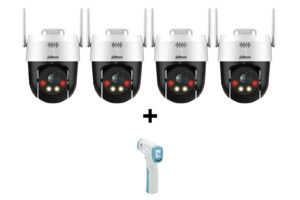 Pachet 4 camere supraveghere IP Wi-Fi PT, 2K 5MP, 4mm, Iluminare duala 30m si termometru, Dahua SD2A500HB-GN-AW-PV-0400X4 Pachet 4 camere supraveghere IP Wi-Fi PT, 2K 5MP, 4mm, Iluminare duala 30m si termometru, Dahua SD2A500HB-GN-AW-PV-0400X4