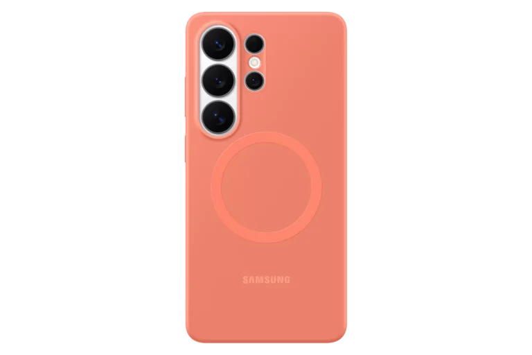 Husa Samsung Silicone Magnet Case pentru Galaxy S26 Ultra  Coralred