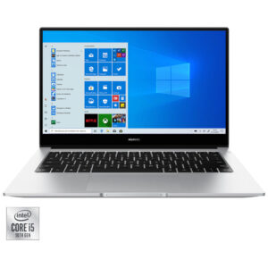 Laptop ultraportabil Huawei MateBook D14, Intel Core i5-10210U, 14inch, Full HD, 8GB, 512GB SSD, Intel UHD Graphics, Windows 10 Home, Argintiu Laptop ultraportabil Huawei MateBook D14, Intel Core i5-10210U, 14inch, Full HD, 8GB, 512GB SSD, Intel UHD Graphics, Windows 10 Home, Argintiu