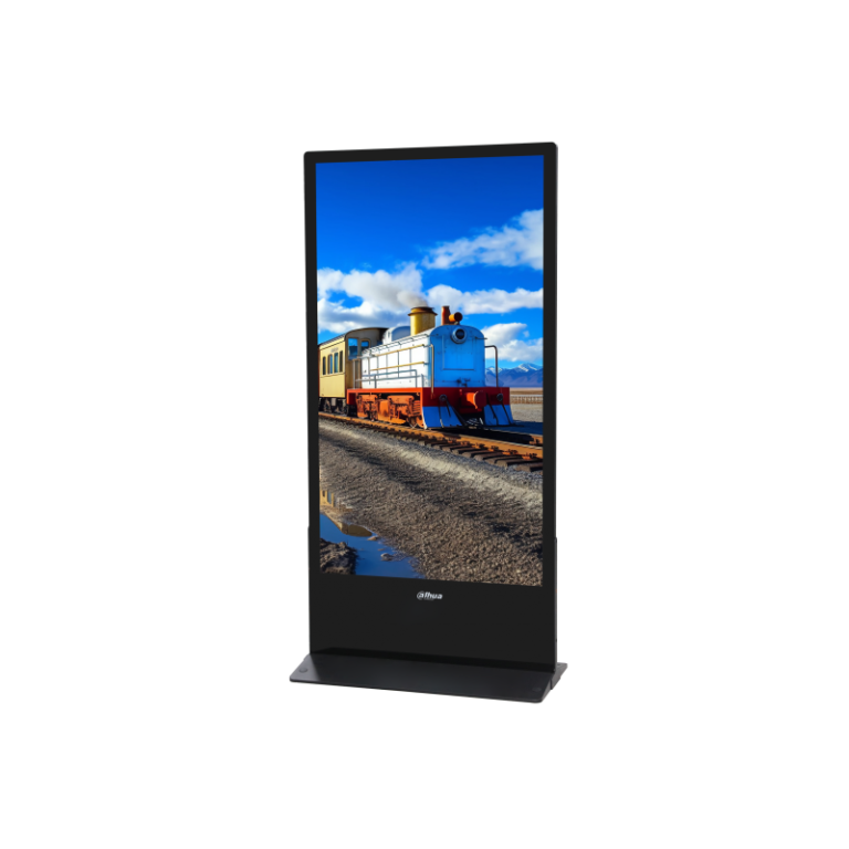 Totem Dahua de interior, 75 inch, 320nit, UHD, panel IPS/VA, DLED, 8ms, mătuire 25%, Android 11, CPU A55*4 1.92GHz, 4GB+32GB. Conectivitate: WiFi optional (modul extern), 1xHDMI2.1, 1xUSB-A2.0, 1xUSB-A3.0, 1xTF card (max 128GB), 1xLAN (10M/100M/1000M), I