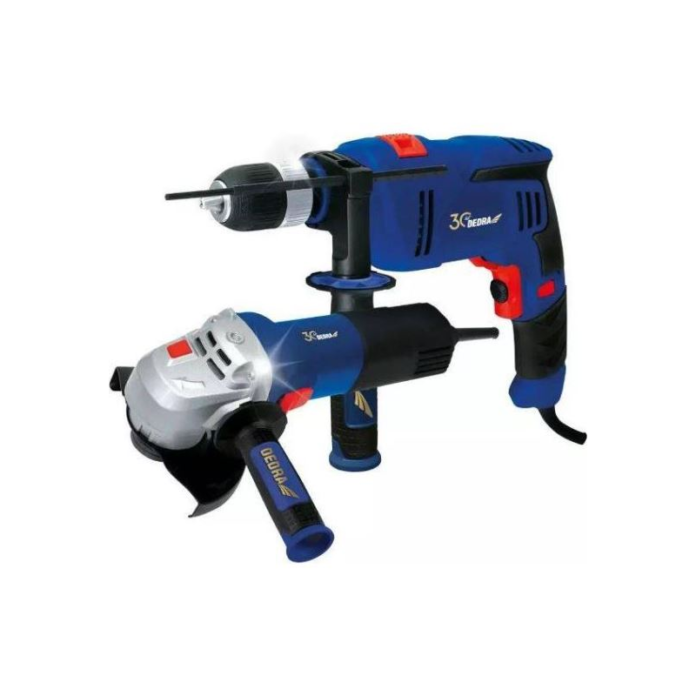 Set masina de gaurit 900 W si polizor unghiular (flex) 950 W, Dedra Set masina de gaurit 900 W si polizor unghiular (flex) 950 W, Dedra