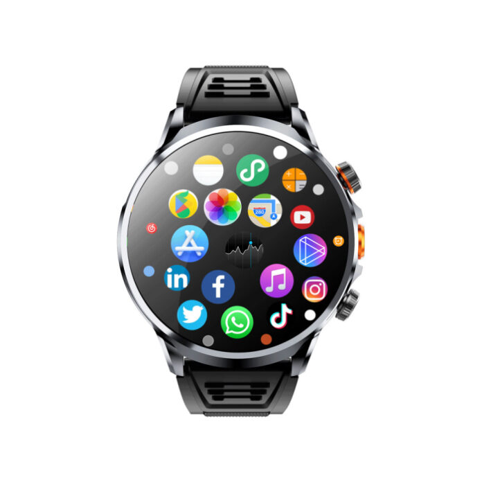 Smartwatch iSEN H18, Gri, 4G LTE, Ecran 1.85   IPS 360A 360, 3GB RAM, 32GB ROM, Camera 2MP, GPS, WiFi, Bluetooth, Nano SIM