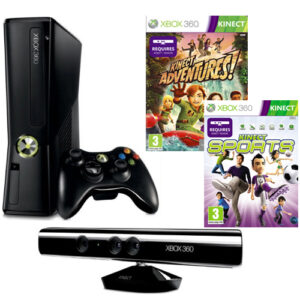 Consola Microsoft Spring Bundle Xbox 360, 4GB + Kinect Sensor + Joc Adventure + Joc Kinect Sports Consola Microsoft Spring Bundle Xbox 360, 4GB + Kinect Sensor + Joc Adventure + Joc Kinect Sports