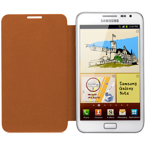Husa Flip Cover Samsung EFC-1E1COECSTD pentru Galaxy Note, Portocaliu