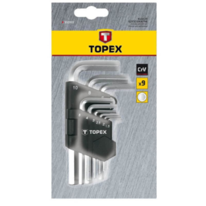 Set de 9 Chei Scurte Imbus Topex, Dimensiuni 1.5-10 mm Set de 9 Chei Scurte Imbus Topex, Dimensiuni 1.5-10 mm
