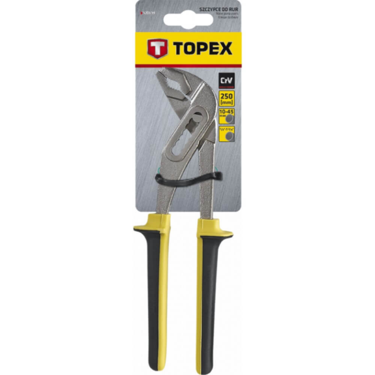 Cleste Papagal Topex, 10-45 mm, 250 mm, Otel/Crom/Vanadiu