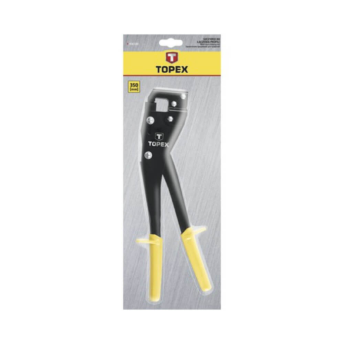 Cleste de Sertizat cu Maner Cauciucat Topex, 350 mm, Pentru Profile de Gips-Carton