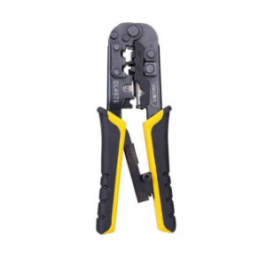 Cleste Sertizare Cabluri Deli, pentru Cabluri de 4P/6P/8P, Otel Carbon, Maner Bicolor Cleste Sertizare Cabluri Deli, pentru Cabluri de 4P/6P/8P, Otel Carbon, Maner Bicolor