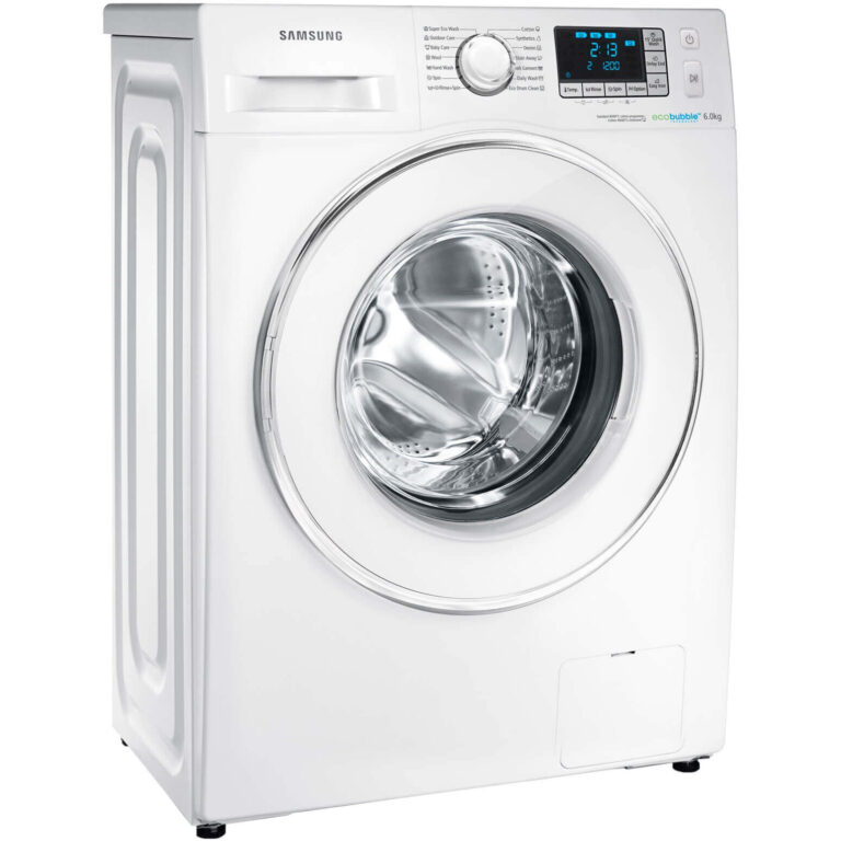 Masina de spalat rufe SLIM Samsung WF60F4E5W2W, Eco Bubble, 6 kg, 1200 RPM, Clasa A++