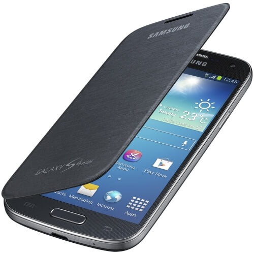 Husa Flip Cover Samsung EF-FI919BBEGWW pentru Galaxy S4 Mini, Negru