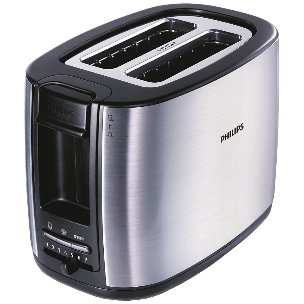 Prajitor de paine Philips HD2628, 950 W, 2 felii, Argintiu/Negru Prajitor de paine Philips HD2628, 950 W, 2 felii, Argintiu/Negru