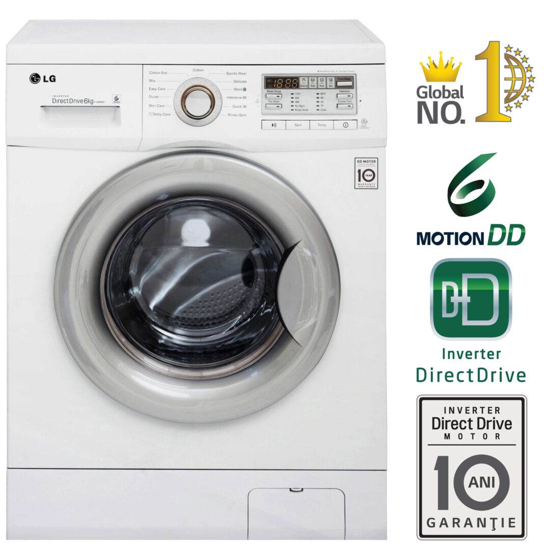 Masina de spalat rufe LG F12B8ND1, 6 kg, 1200 rpm, Clasa A+++, alb