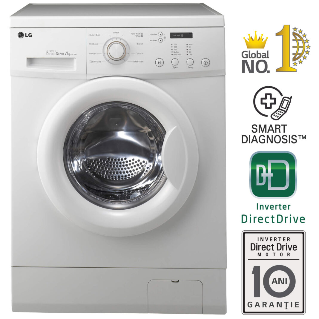 Masina de spalat rufe LG F12C3QD, 7 kg, 1200 RPM, Clasa A++, Alb Masina de spalat rufe LG F12C3QD, 7 kg, 1200 RPM, Clasa A++, Alb
