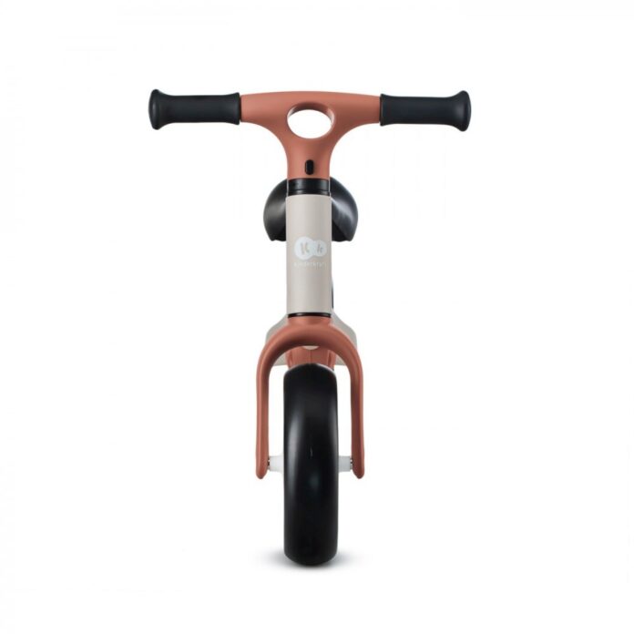 Bicicleta copii fara pedale Kinderkraft Tove desert beige 8 inch, roti spuma EVA, scaun reglabil 31-34,5 cm, greutate redusa, manere de transport, Unghi de viraj limitat, varsta 2-4 ani