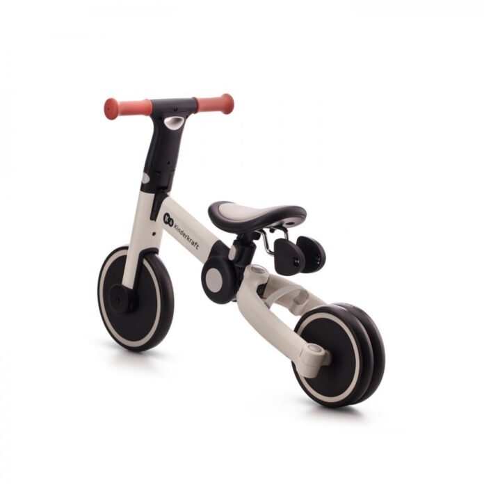 Tricicleta pentru copii Kinderkraft 4trike Yellow transformabila, cu cadru de aluminiu, pliabila, roti din spuma Eva, 3 functii, greutate redusa doar 3,5 kg, de la 12 luni