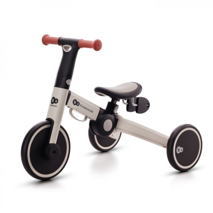 Tricicleta pentru copii Kinderkraft 4trike Yellow transformabila, cu cadru de aluminiu, pliabila, roti din spuma Eva, 3 functii, greutate redusa doar 3,5 kg, de la 12 luni