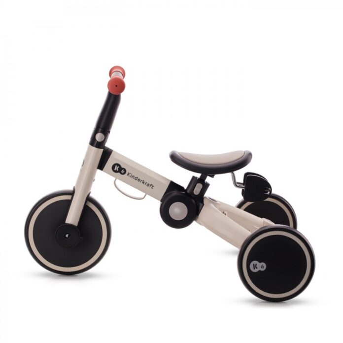 Tricicleta pentru copii Kinderkraft 4trike Yellow transformabila, cu cadru de aluminiu, pliabila, roti din spuma Eva, 3 functii, greutate redusa doar 3,5 kg, de la 12 luni