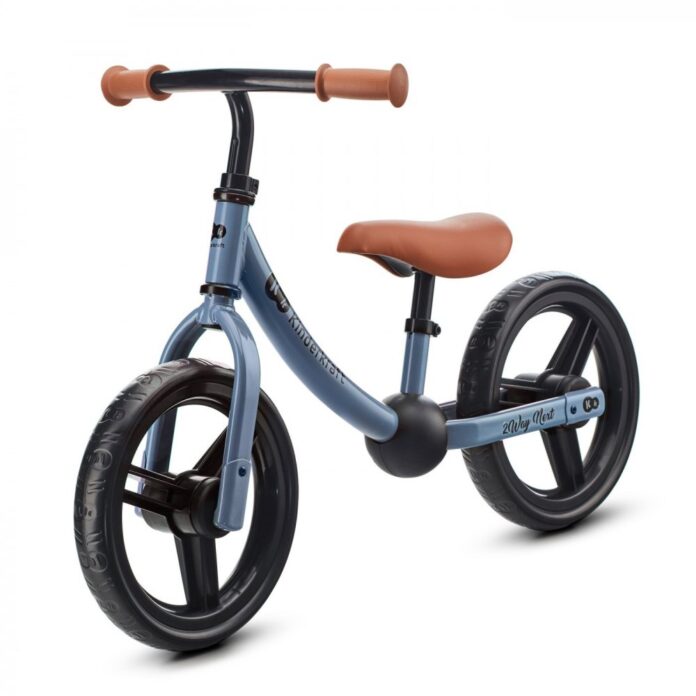 Bicicleta pentru copii copii Kinderkraft 2Way Next Rose Pink 10 inch, scaun reglabil de la 31-39 cm, roti spuma EVA, ghidon reglabil, pentru copii de la 2 ani pana la 35 kg, unghi de viraj limitat