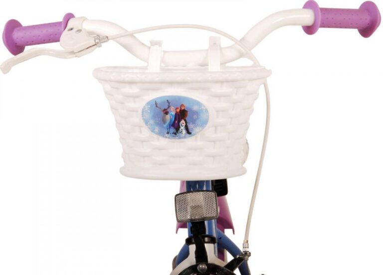 Bicicleta pentru copii EL Disney Frozen 12 inch CB, frana de mana pe roata fata, scaun si ghidon reglabil, spite metalice, roti gonflabile, stopuri reflectorizante