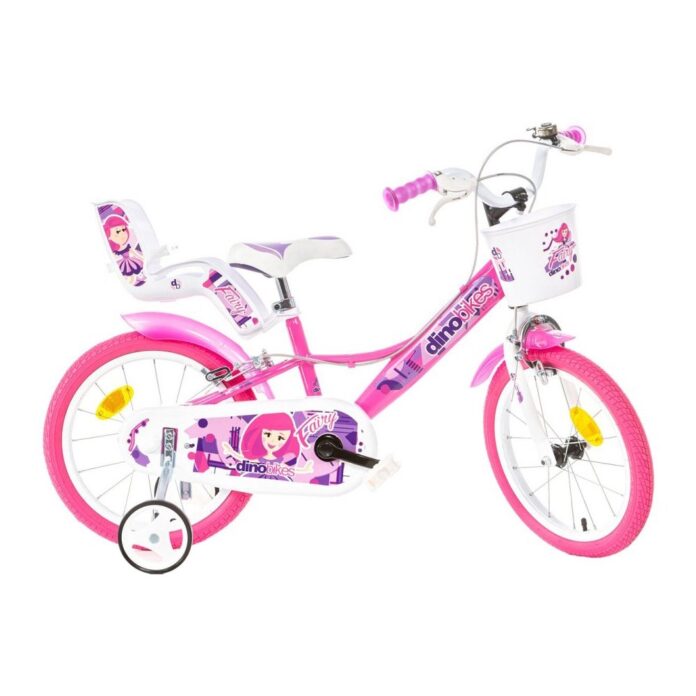 Bicicleta copii Dino Bikes 16 inch Fairy roz