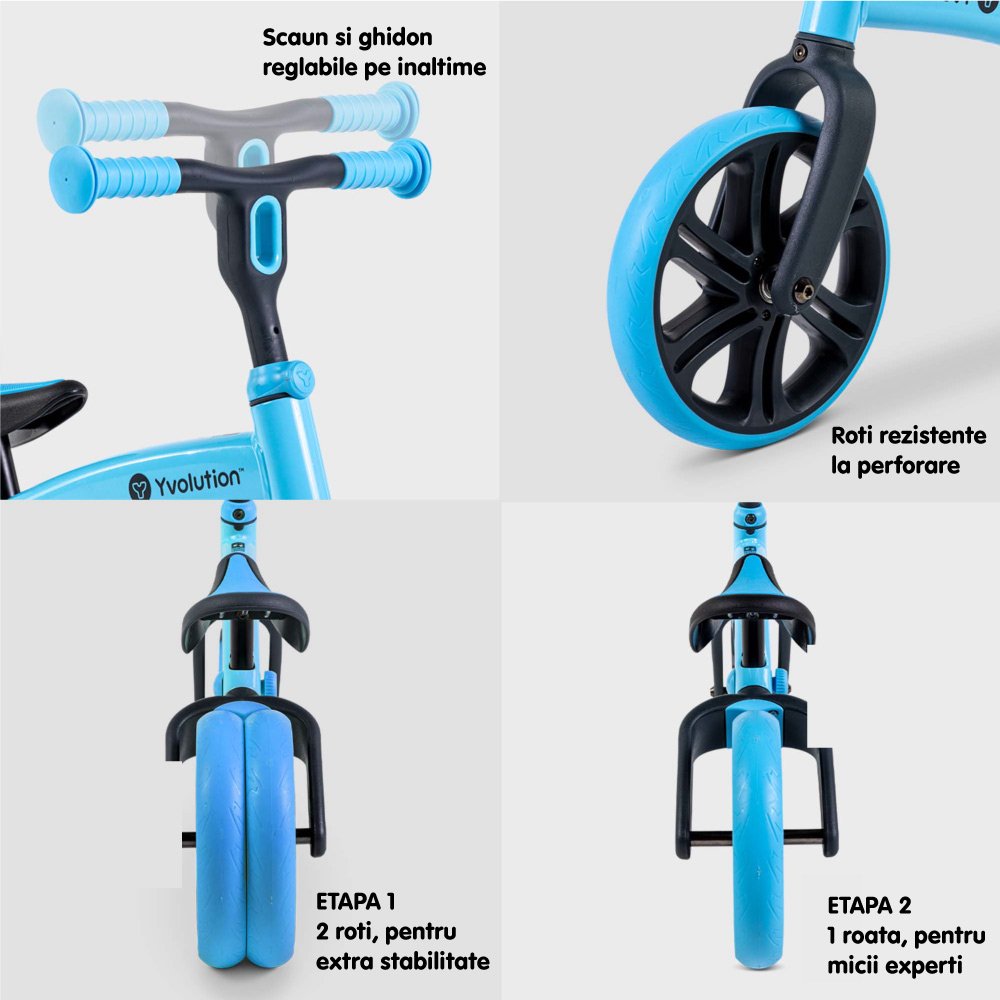 Bicicleta copii fara pedale Yvolution Y Velo Junior pink 9 inch, roti duble spate, varsta 18 luni-3 ani, scaun si ghidon reglabile in inaltime, greutatea maxima a copilului 20 kg Bicicleta copii fara pedale Yvolution Y Velo Junior pink 9 inch, roti duble spate, varsta 18 luni-3 ani, scaun si ghidon reglabile in inaltime, greutatea maxima a copilului 20 kg
