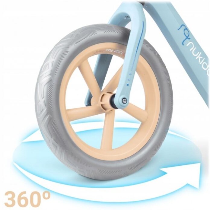 Bicicleta fara pedale pentru copii Nukido Light Flee Verde 87x39x54 cm,de la 2ani, roti EVA,sezut moale cu inaltime reglabila intre 35-41 cm,cadru rezistent,manere cauciucate ergonomice cu opritori
