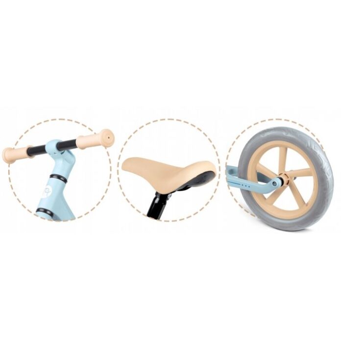 Bicicleta fara pedale pentru copii Nukido Light Flee Verde 87x39x54 cm,de la 2ani, roti EVA,sezut moale cu inaltime reglabila intre 35-41 cm,cadru rezistent,manere cauciucate ergonomice cu opritori