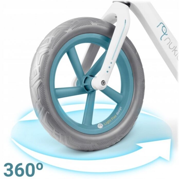 Bicicleta fara pedale pentru copii 87x39x54 cm, roti EVA, Light Flee Nukido Roz-Alb