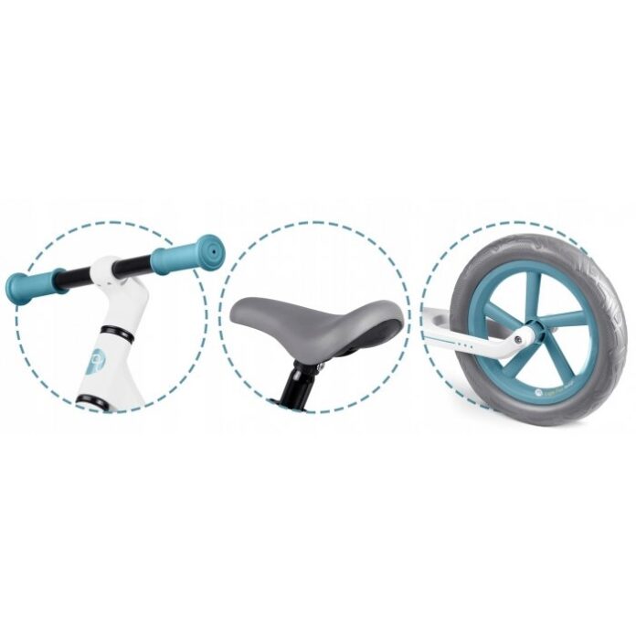 Bicicleta fara pedale pentru copii 87x39x54 cm, roti EVA, Light Flee Nukido Roz-Alb