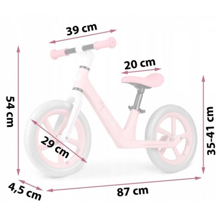 Bicicleta fara pedale pentru copii 87x39x54 cm, roti EVA, Light Flee Nukido Bleumarin