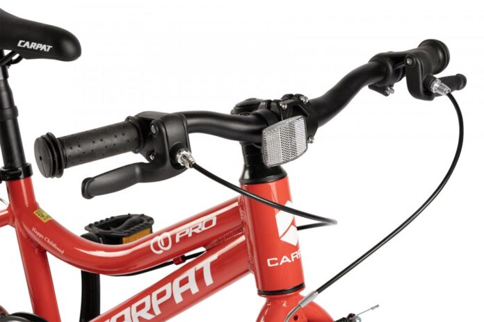 Bicicleta pentru copii Carpat C16208C RosuAlb 4-6 ani, Roti 16 inch, Cric, Frane V-Brake