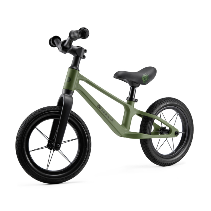 Bicicleta pentru copii Kinderkraft Eter Red fara pedale, roti 12 inch, scaun ergonomic reglabil, greutate admisa 35 kg